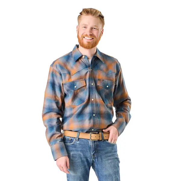 Men's Long Sleeve Western Flannel