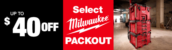 Up to $40 OFF Select Milwaukee Packout