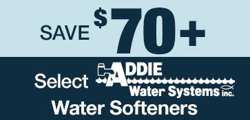Save $70+ Select Addie Water Systems Water Softners