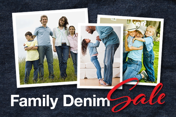 Families wearing denim