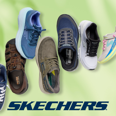 Skechers shoes in a row
