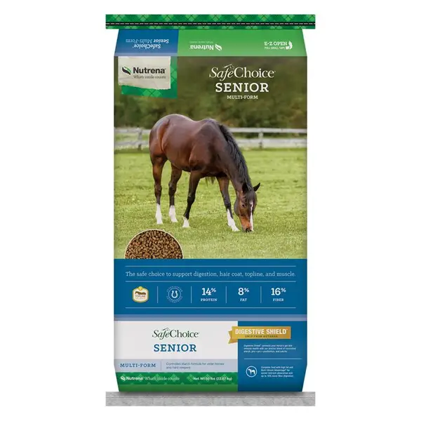Bag of Nutrena horse feed