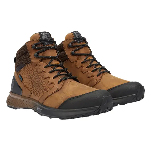 Pair of brown hiking boots