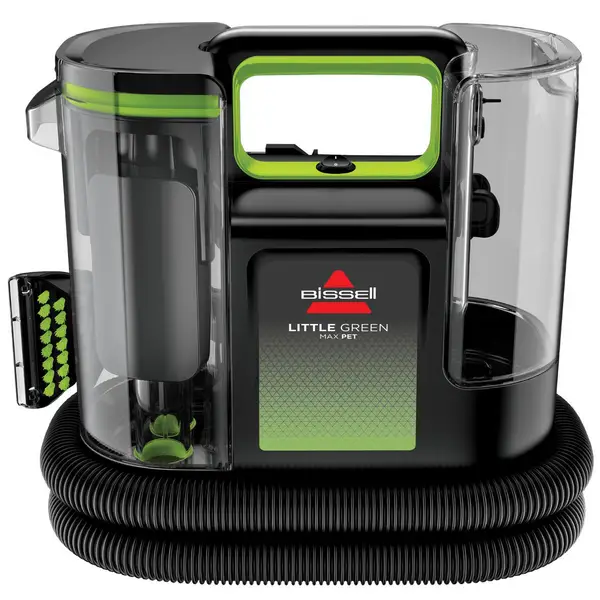 Black and green Bissell Little Green Max Pet Portable Carpet Cleaner