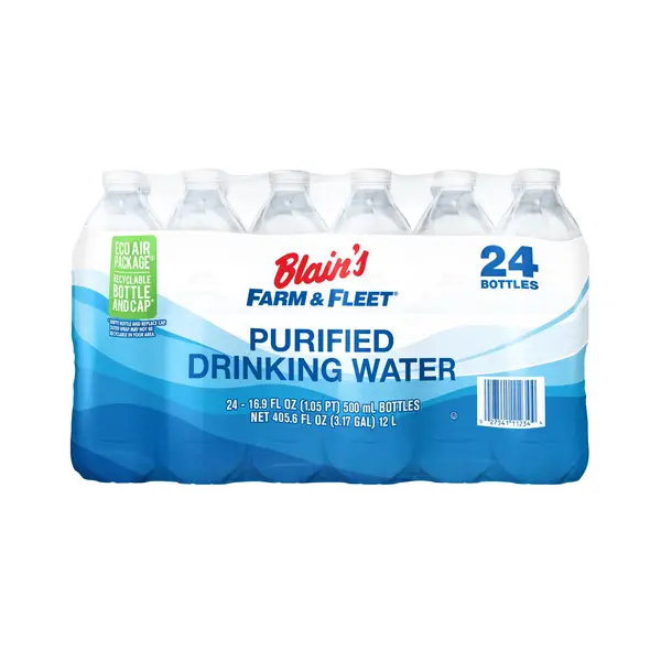 Case of Blain's Farm & Fleet 24 Pack 16.9 oz Bottled Drinking Water