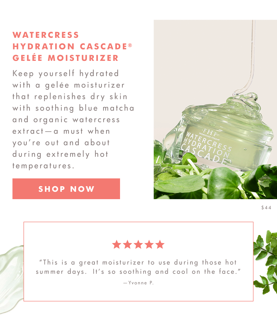 Watercress Hydration cascade