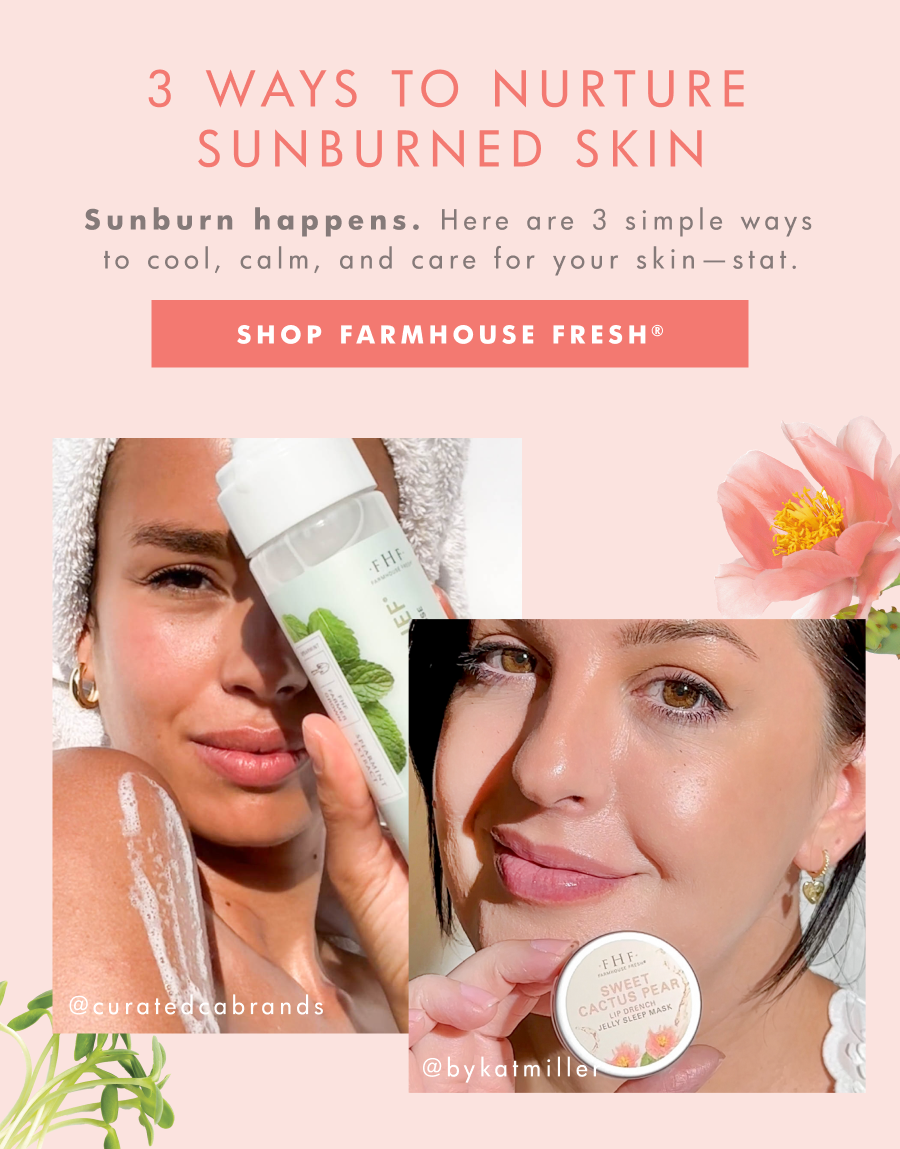 3 ways to nurture sunburned skin