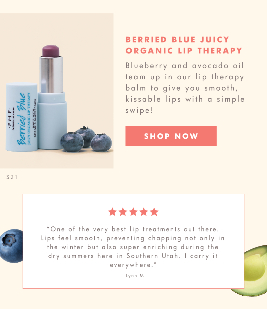 berried blue juicy organic lip therapy