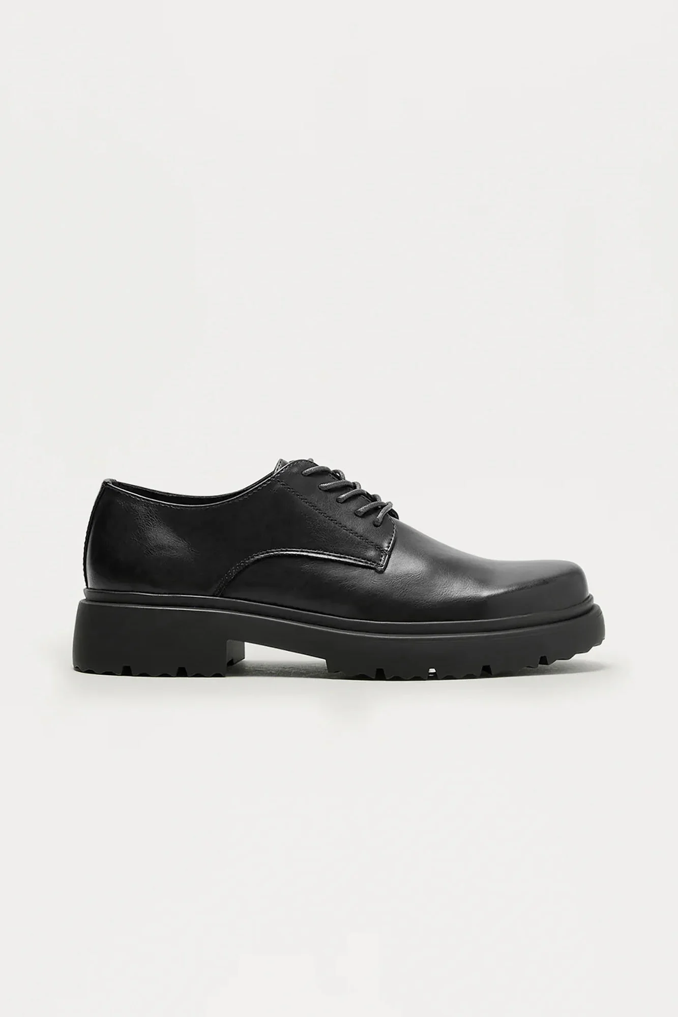 Image of Chunky Lace Up Shoes - Black