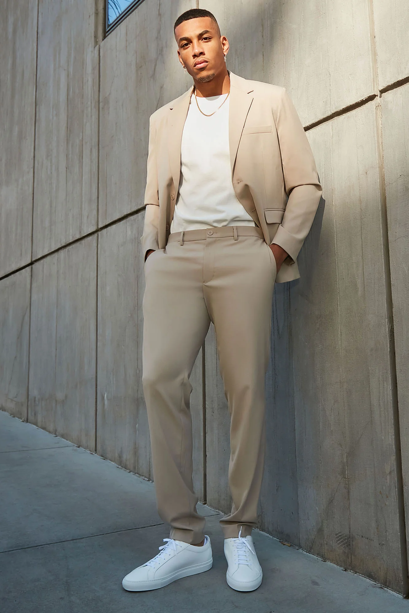 Image of The Modern Stretch Slim Trouser - Tan