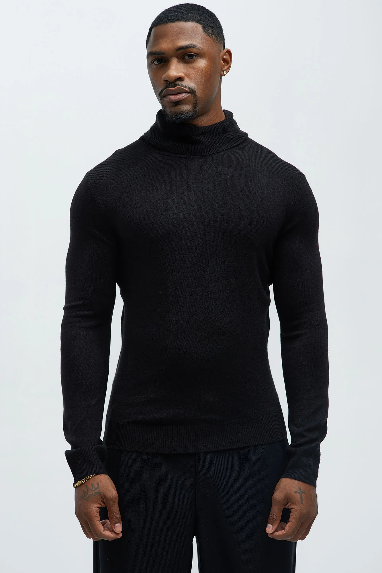 Image of DeAngelo Turtleneck Sweater - Black