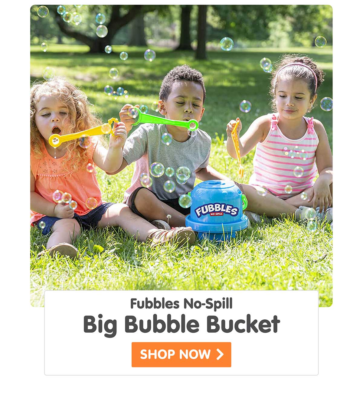 Fubbles No-Spill Big Bubble Bucket with Bubble Solution