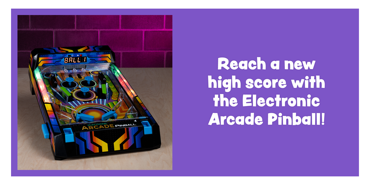 Reach a new high score with the Electronic Arcade Pinball!