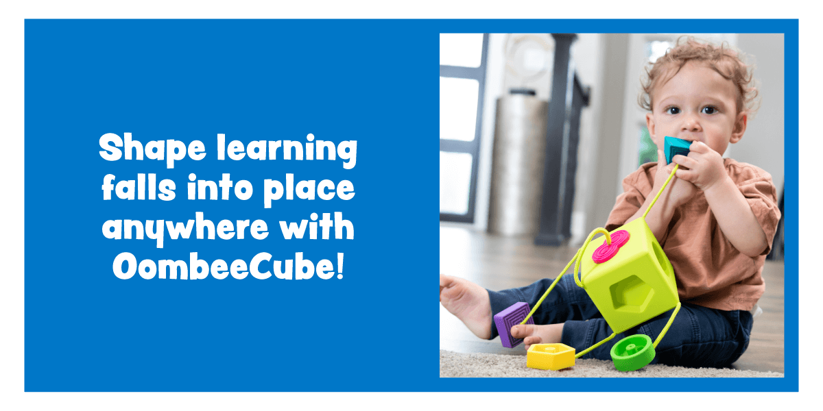 Shape learning falls into place anywhere with OombeeCube!