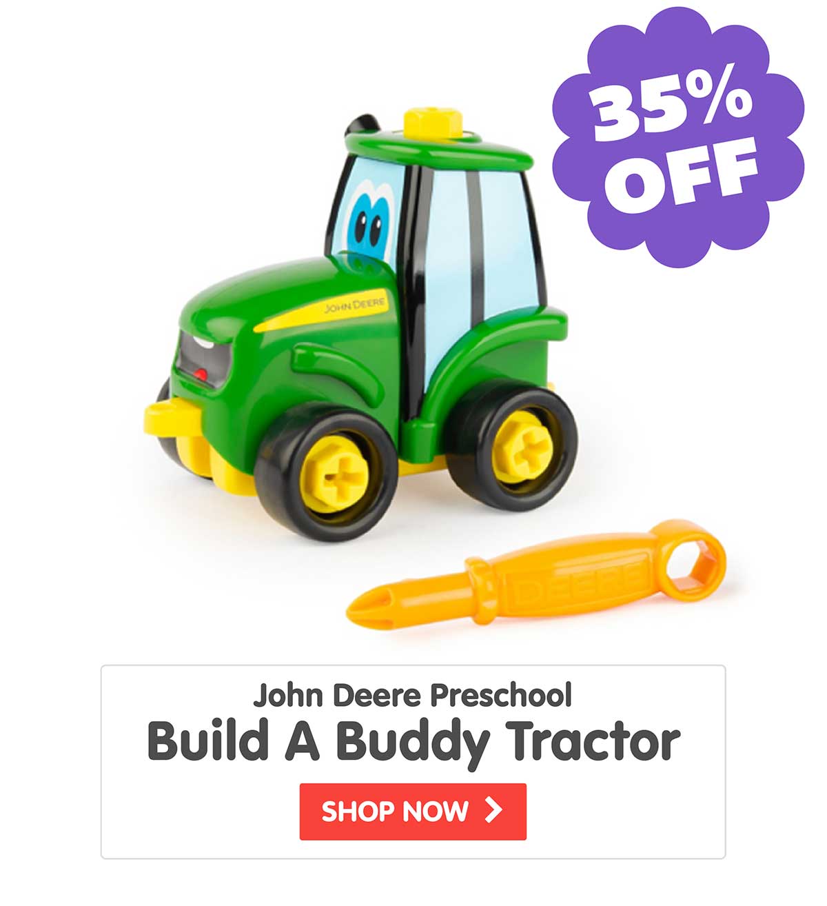 John Deere Preschool Build A Buddy Johnny Tractor with Screwdriver - 35% Off!
