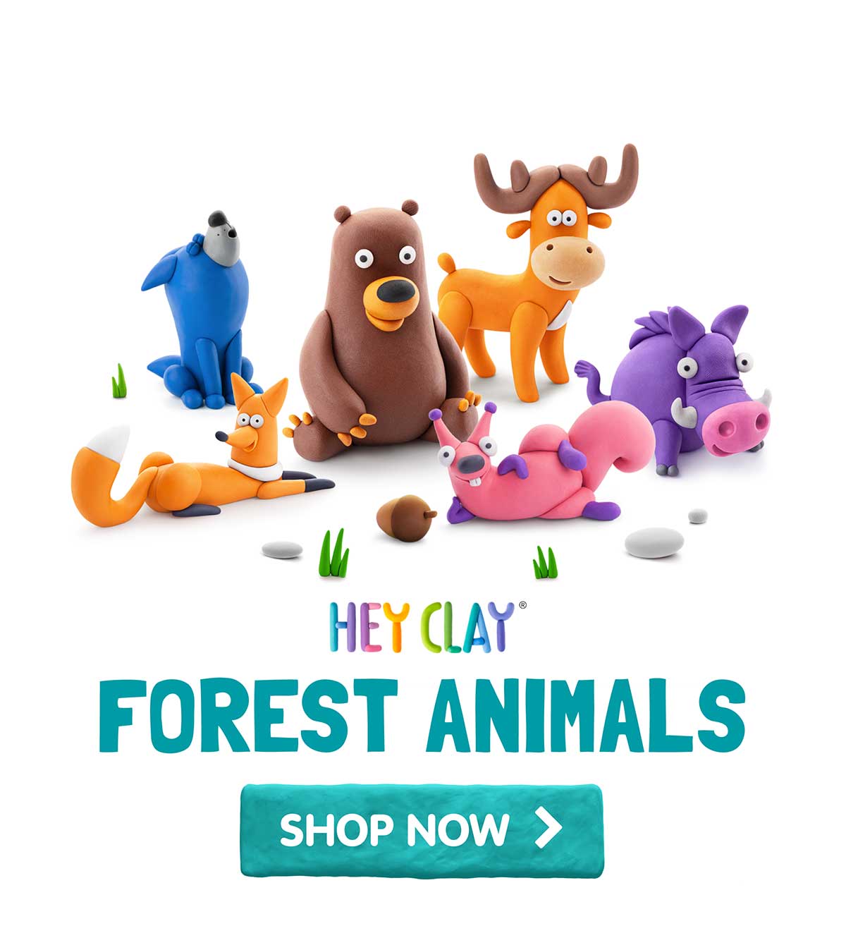 Hey Clay Forest Animals