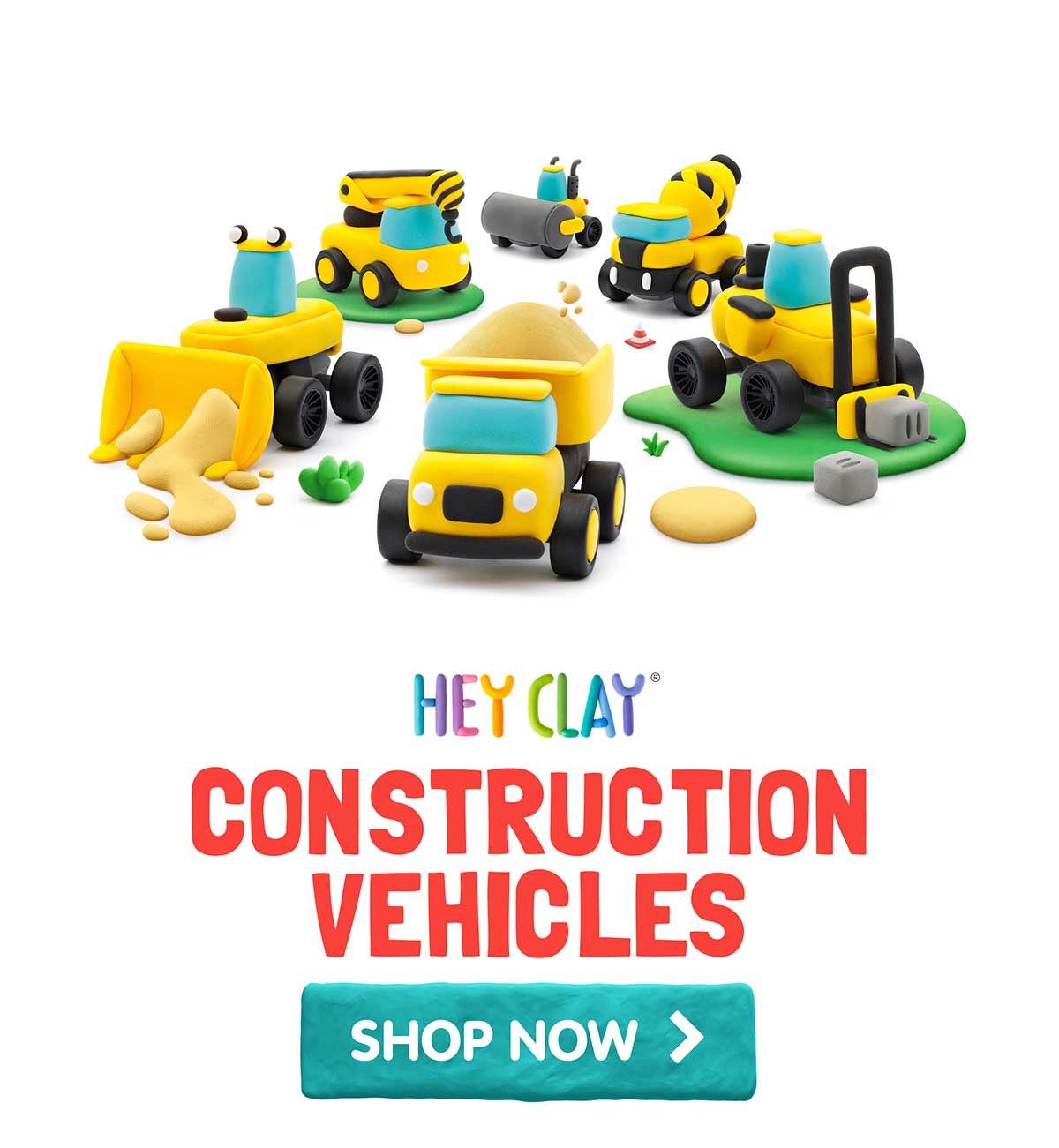 Hey Clay Construction Vehicles