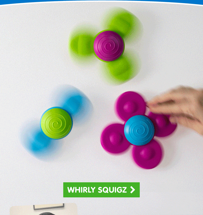 Animated GIf of Whirly Squigz popping and spinning!