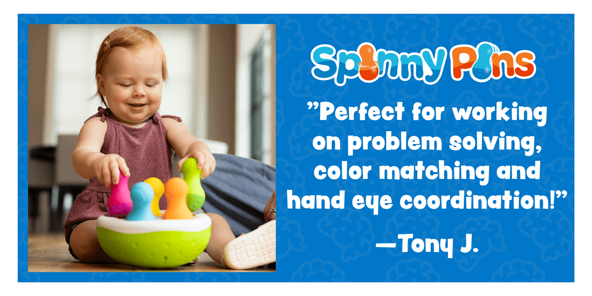 Perfect for working on problem solving, color matching and hand eye coordination!” — Tony J. - SpnnyPins