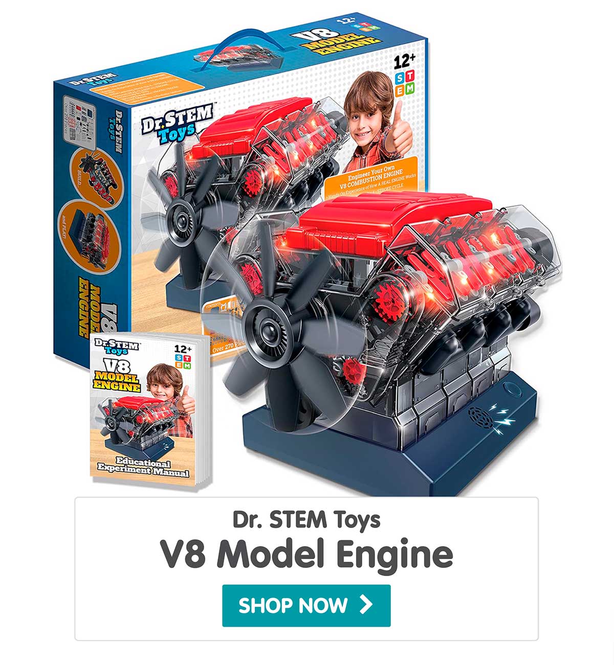 Dr. STEM Toys V8 Model Engine - Shop Now