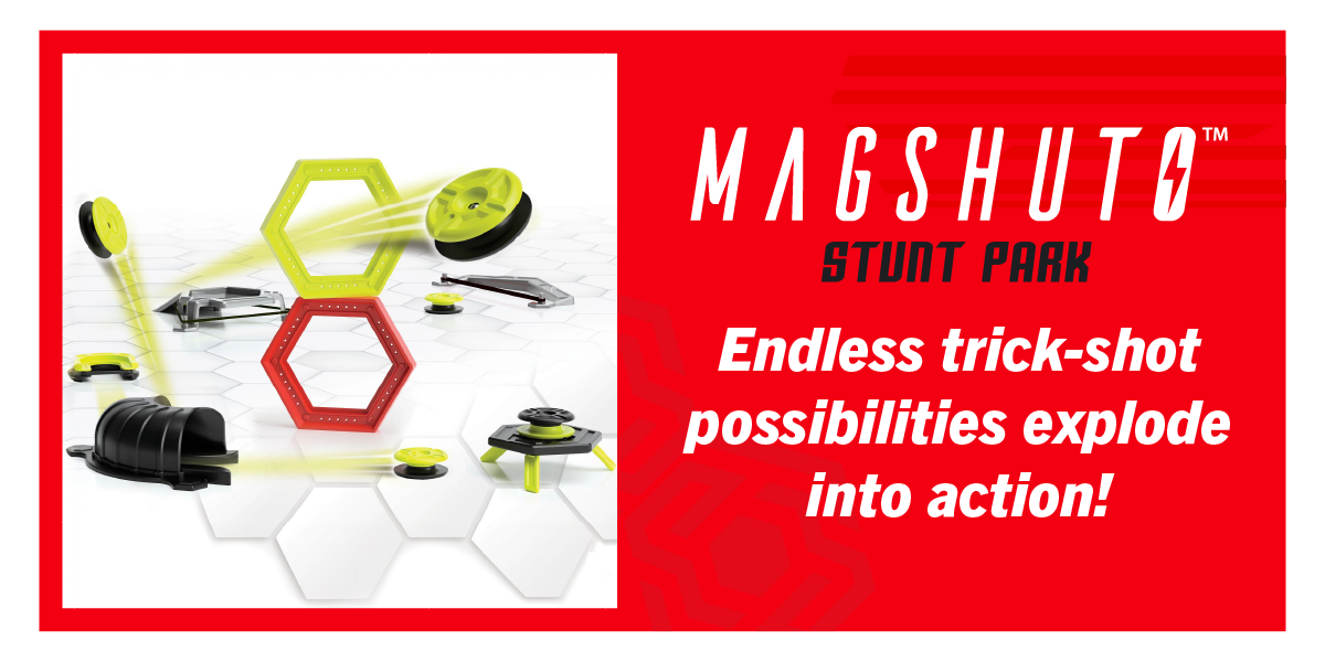 Magshuto Stunt Park! Endless trick-shot possibilites explode into action! Shop Now!