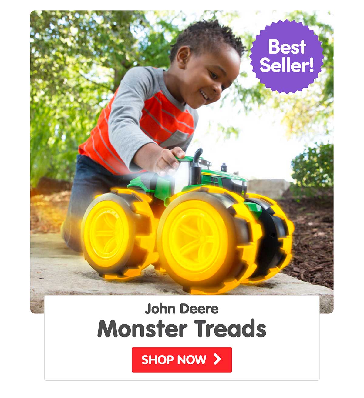 John Deere Monster Treads Lightning Wheels 4WD Tractor - Shop Now