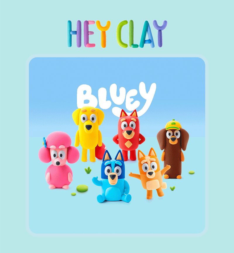 Hey Clay! Bluey & Friends! Winter Holidays! Animals! - Shop Hey Clay!
