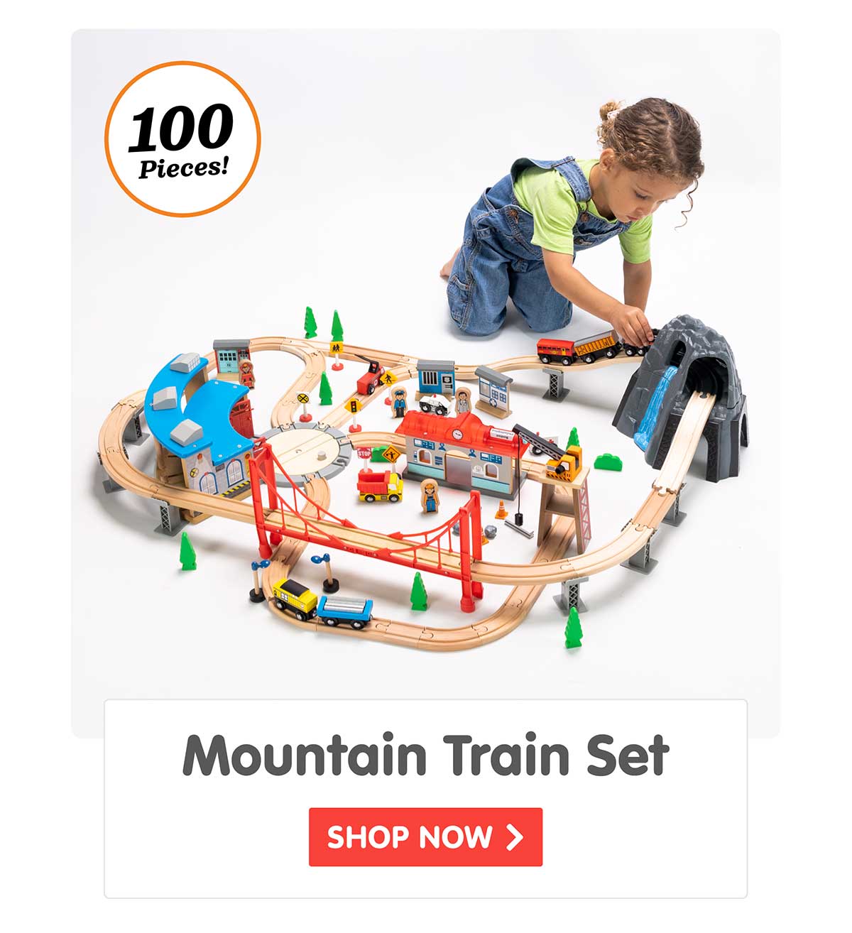 100pc Mountain Train Set - Shop Now