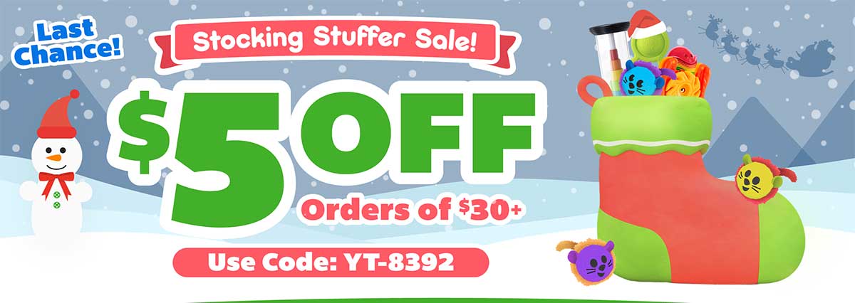Last Chance! Stocking Stuffer Sale! $5 Off Orders of $30+! Use Code: YT-8392
