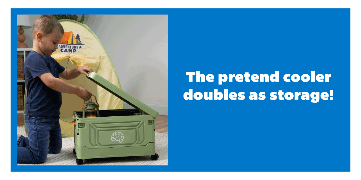The pretend cooler doubles as storage. - Shop Now!