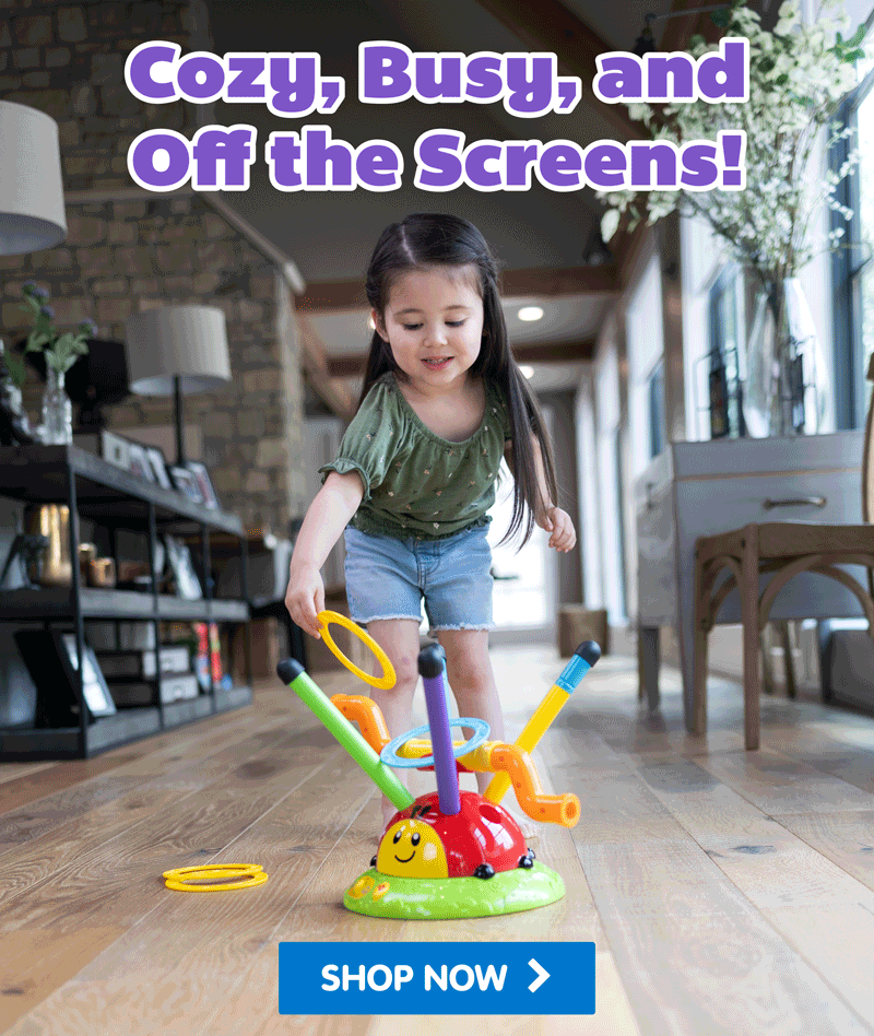 Cozy, Busy, and Off the Screens! - 2-in-1 Musical Jump 'n Toss - Shop Now