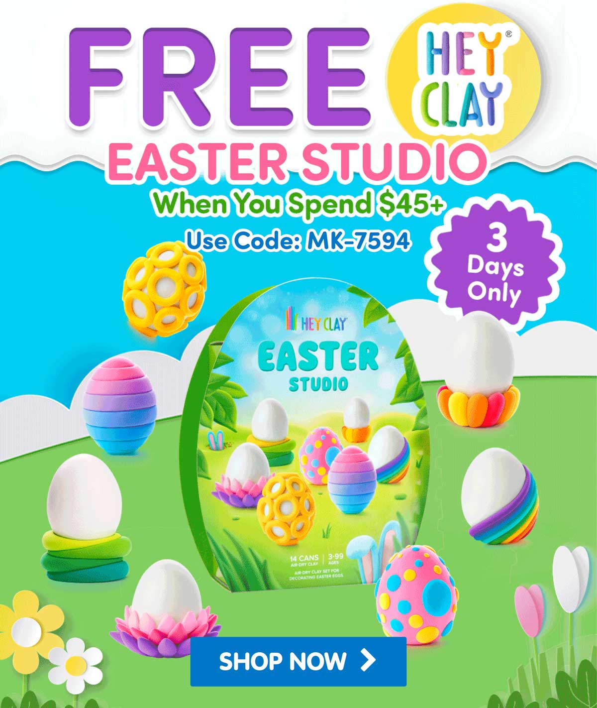 3 Days Only! Free Hey Clay Easter Studio when you spend $45+ - Shop Now
