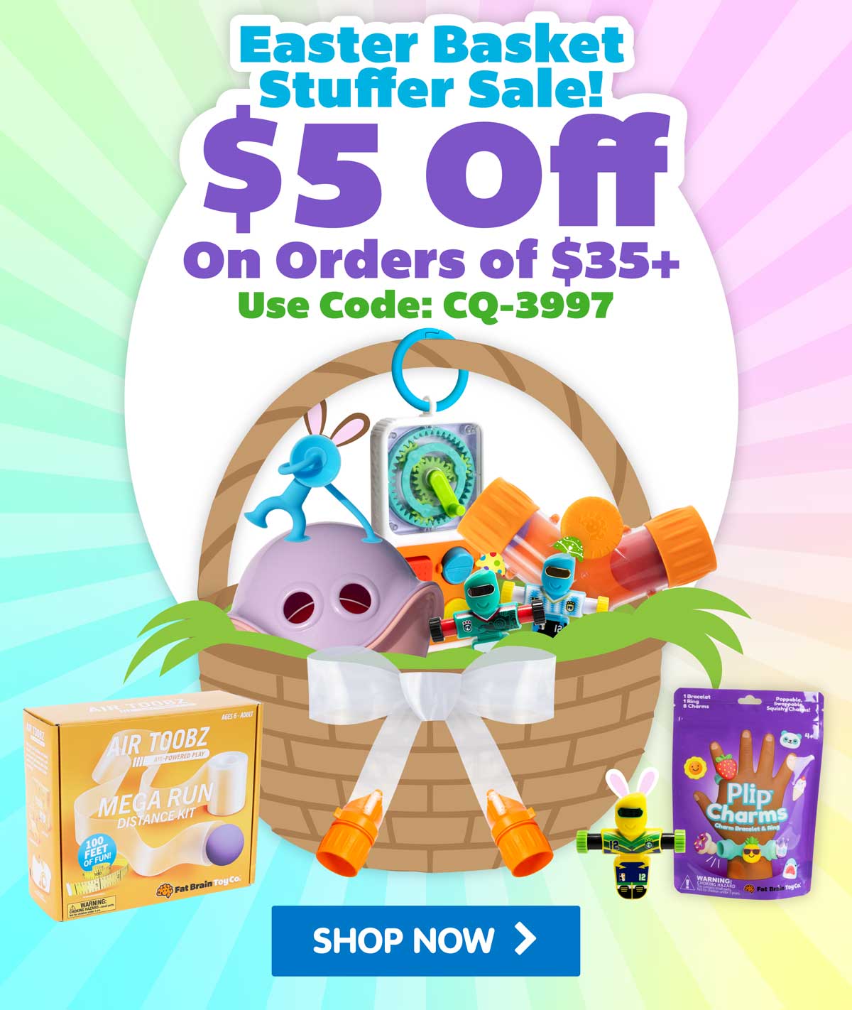 Easter Basket Stuffer Sale! $5 Off on Orders of $35+ with code CQ-3997 - Shop Now