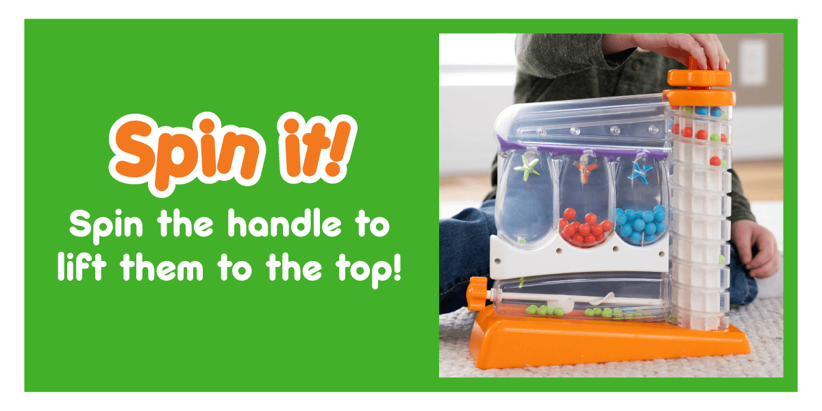 Spin It! Spin the handle to lift them to the top! Shop SortAgain!