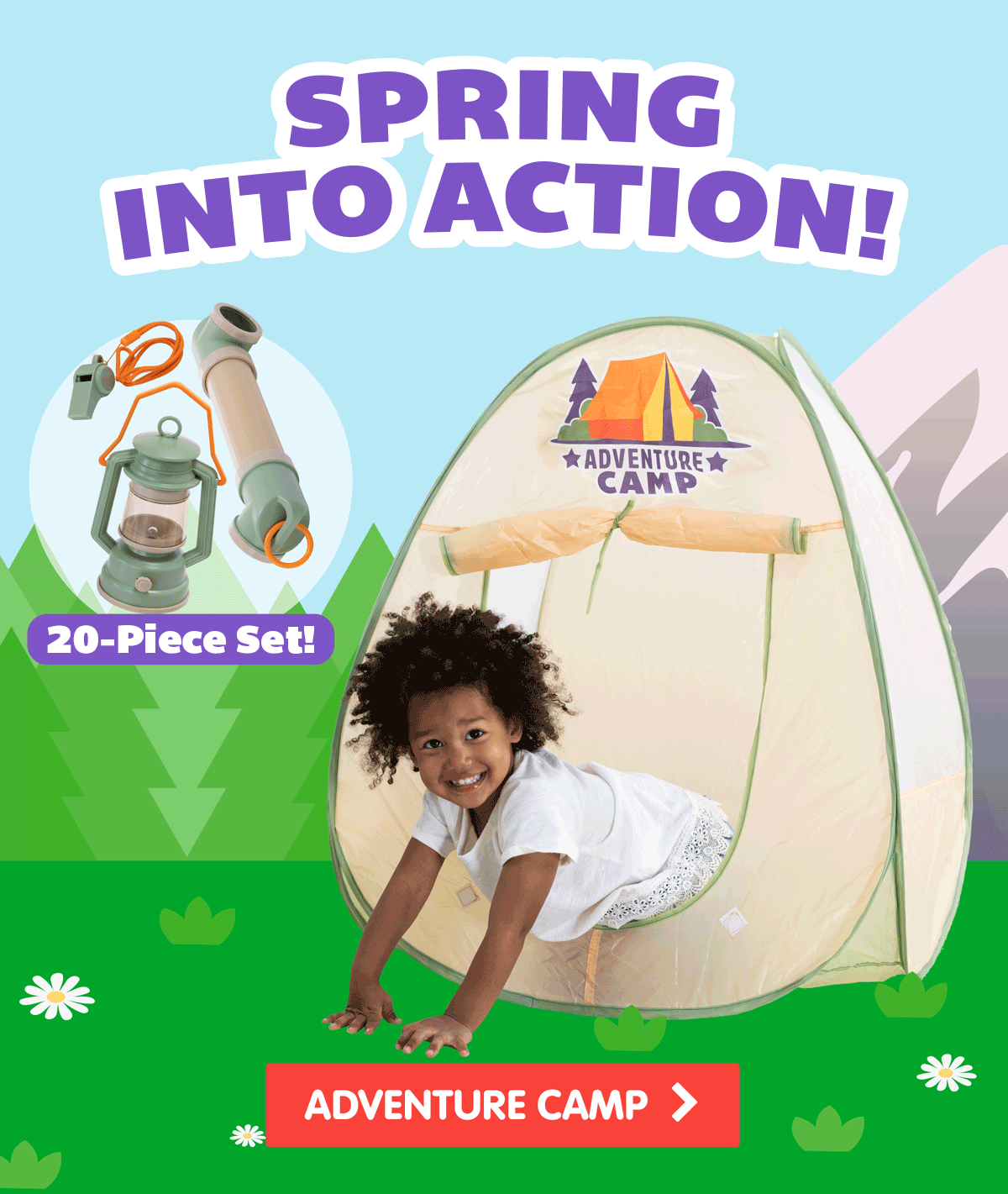 Spring Into Action! Adventure Camp 20 Piece Set - Shop Now