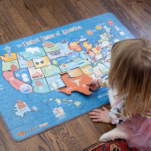 Giant 100 Piece USA Map Puzzle