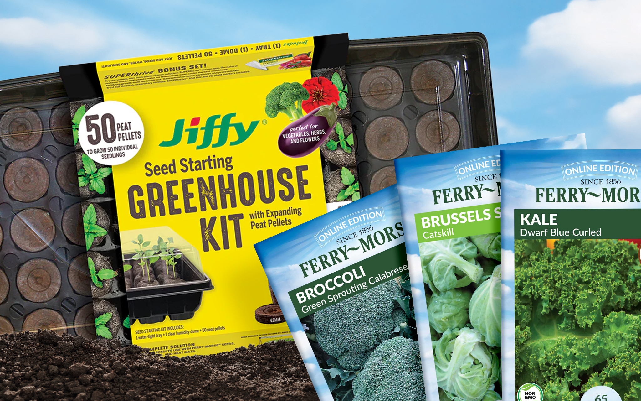three seed packets cantaloupe artichoke basil