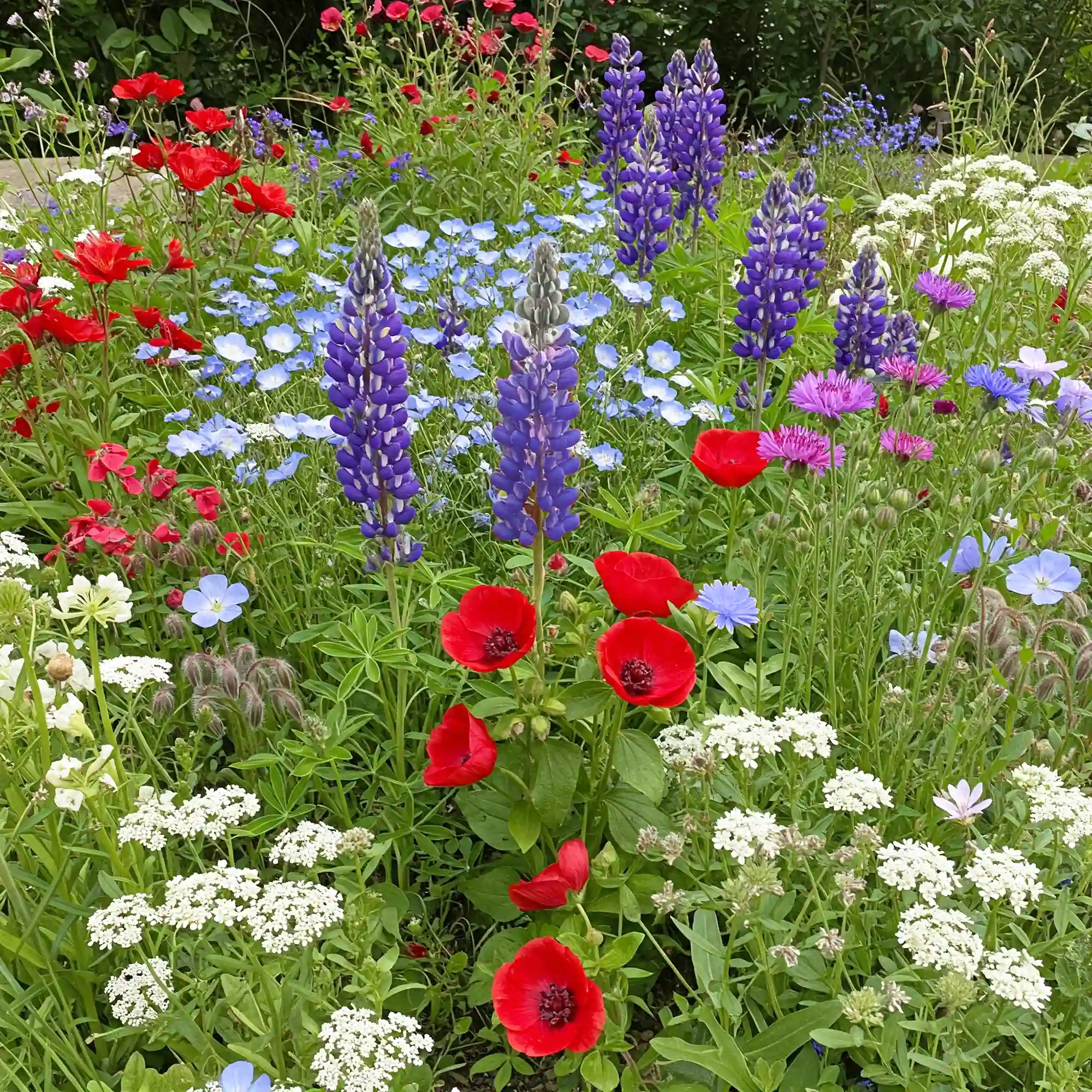 Image of Red, White & Blue Mix Bulk Flower Seeds, 1lb