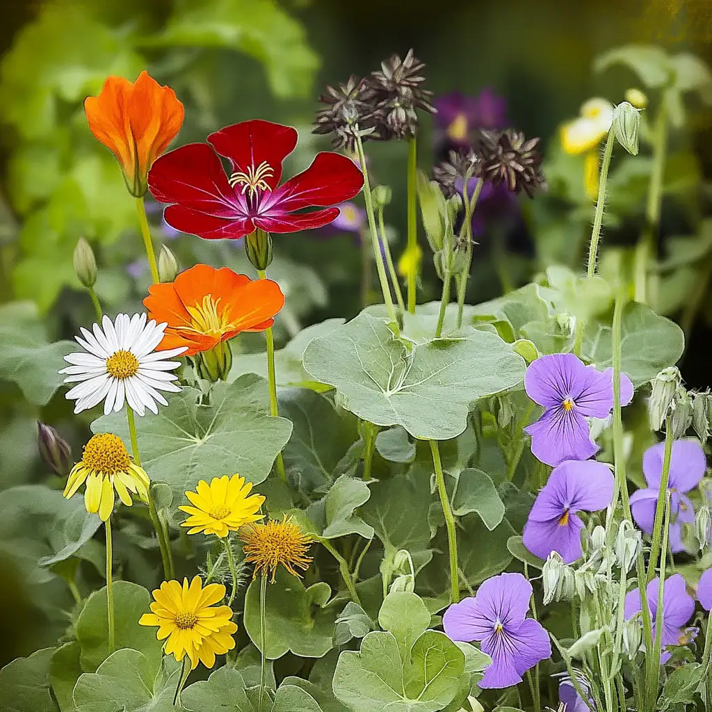 Image of Edible Flower Mix Bulk Flower Seeds, 1lb