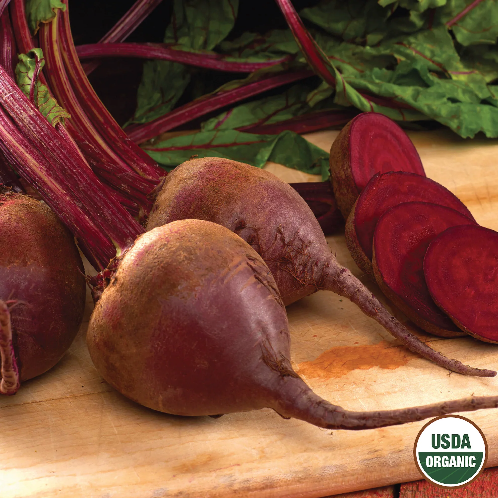 Image of Beet, Detroit Dark Red Organic Seeds, 5.3g