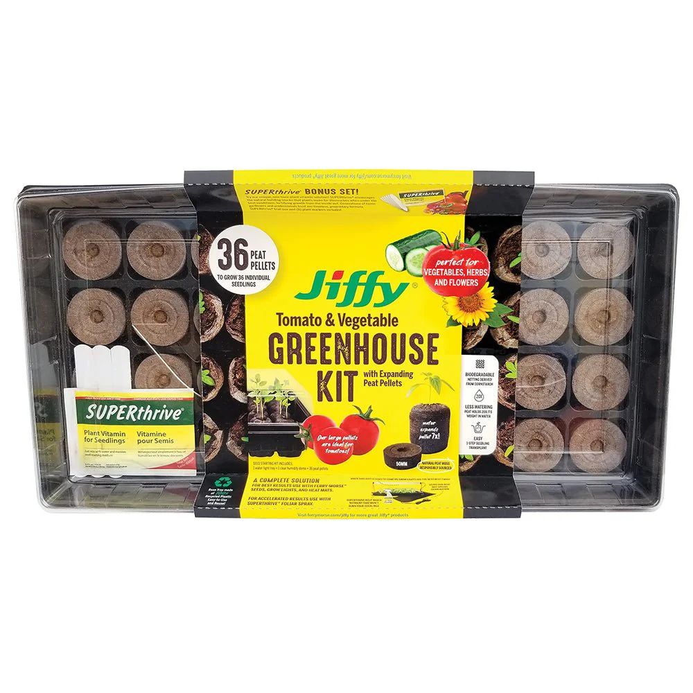 Image of Jiffy Seed Starting Kit, 36 Cell 50mm Peat Pellets with Bonus