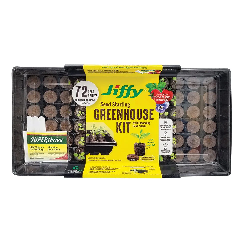 Image of Jiffy Seed Starting Kit, 72 Cell 36mm Peat Pellets with Bonus