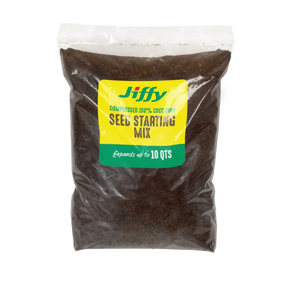 Image of Jiffy Seed Starting Mix, Compressed 100% Coco Coir Soil Expands to 10QT