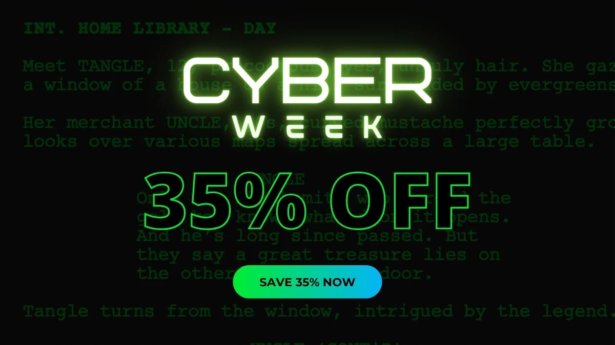 Final Draft Cyber Week 35% Off Banner