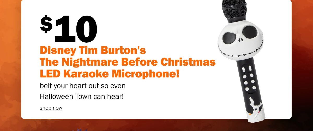 Disney Tim Burton's The Nightmare Before Christmas LED Karaoke Microphone!