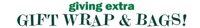 giving extra gift wrap & bags!