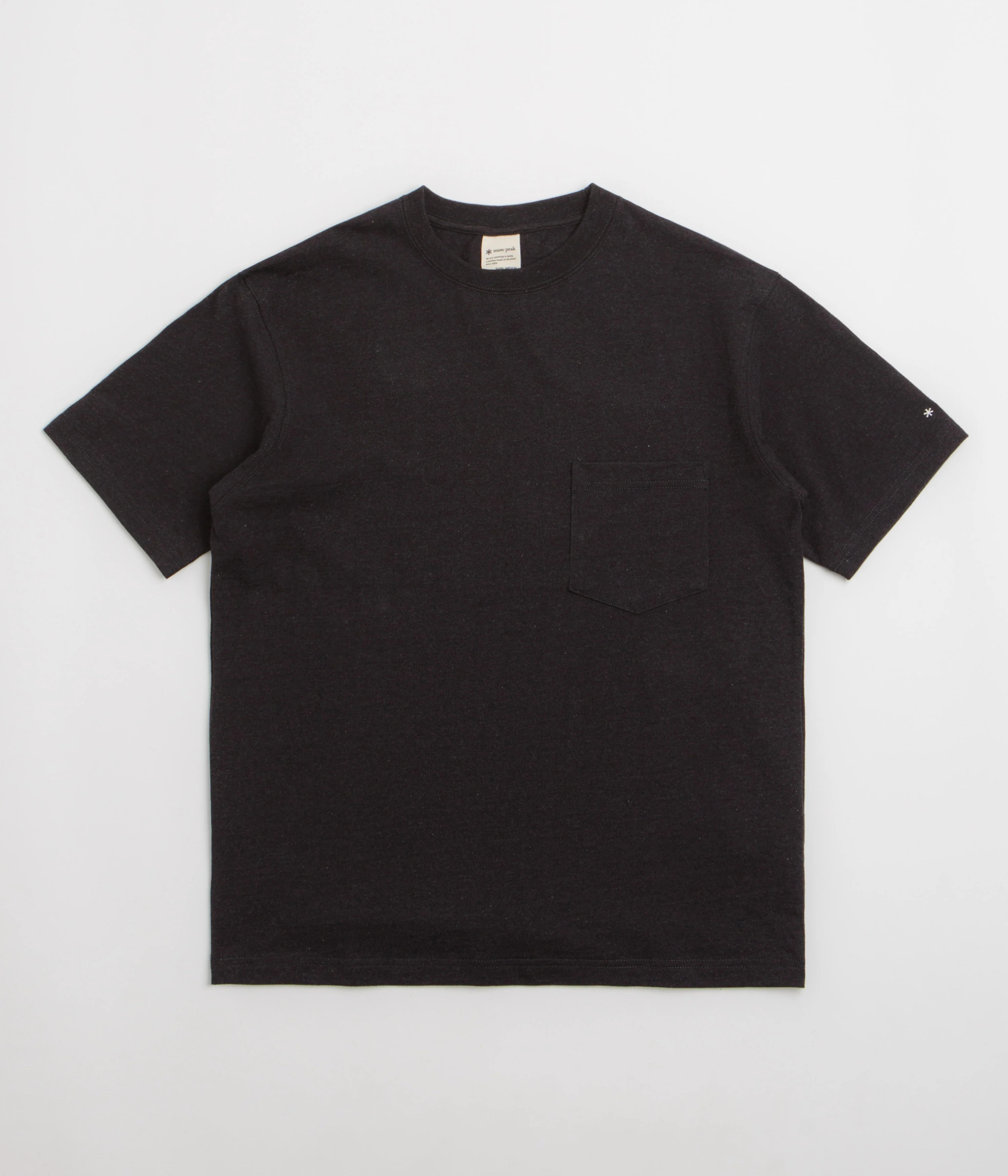 Image of Snow Peak Recycled Cotton T-Shirt - Black