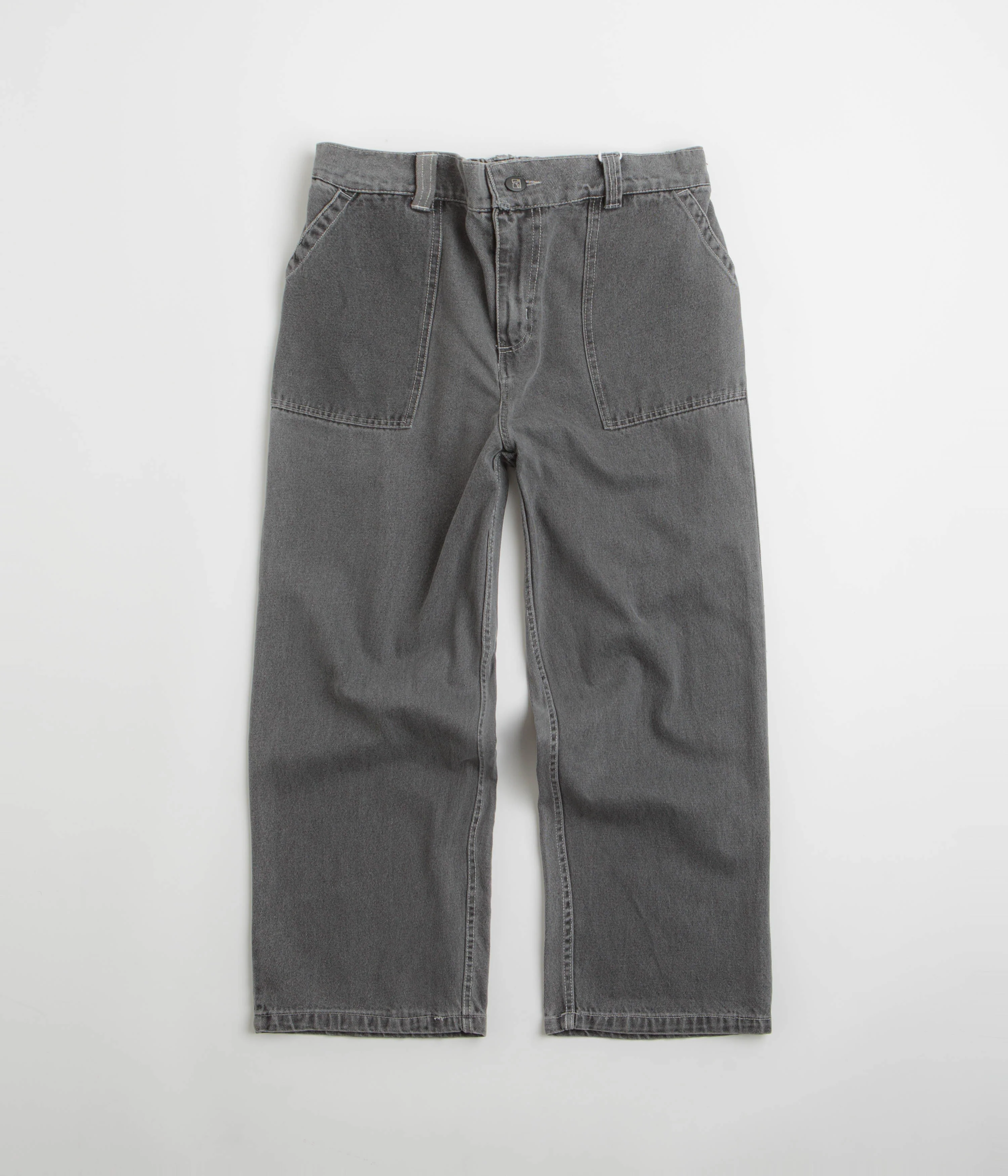 Image of Poetic Collective Painter Pants - Grey Washed Denim / Grey