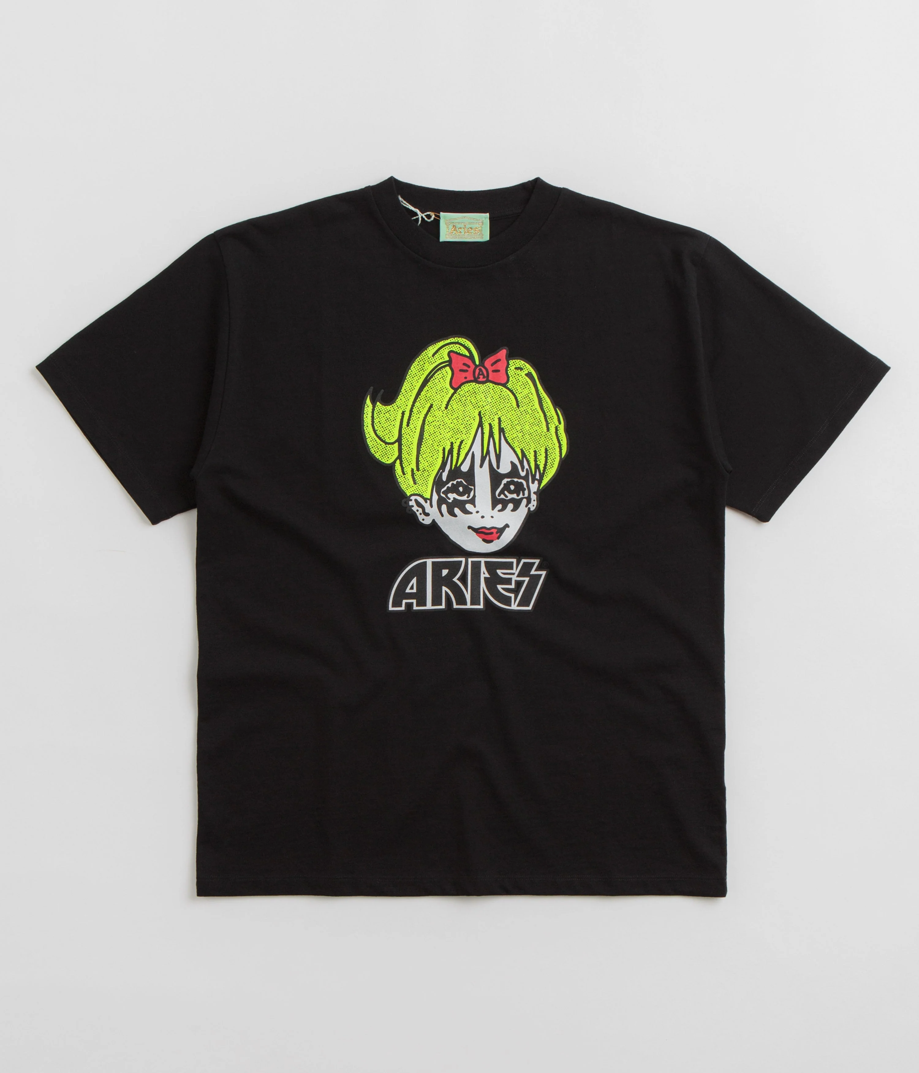 Image of Aries Kiss T-Shirt - Black