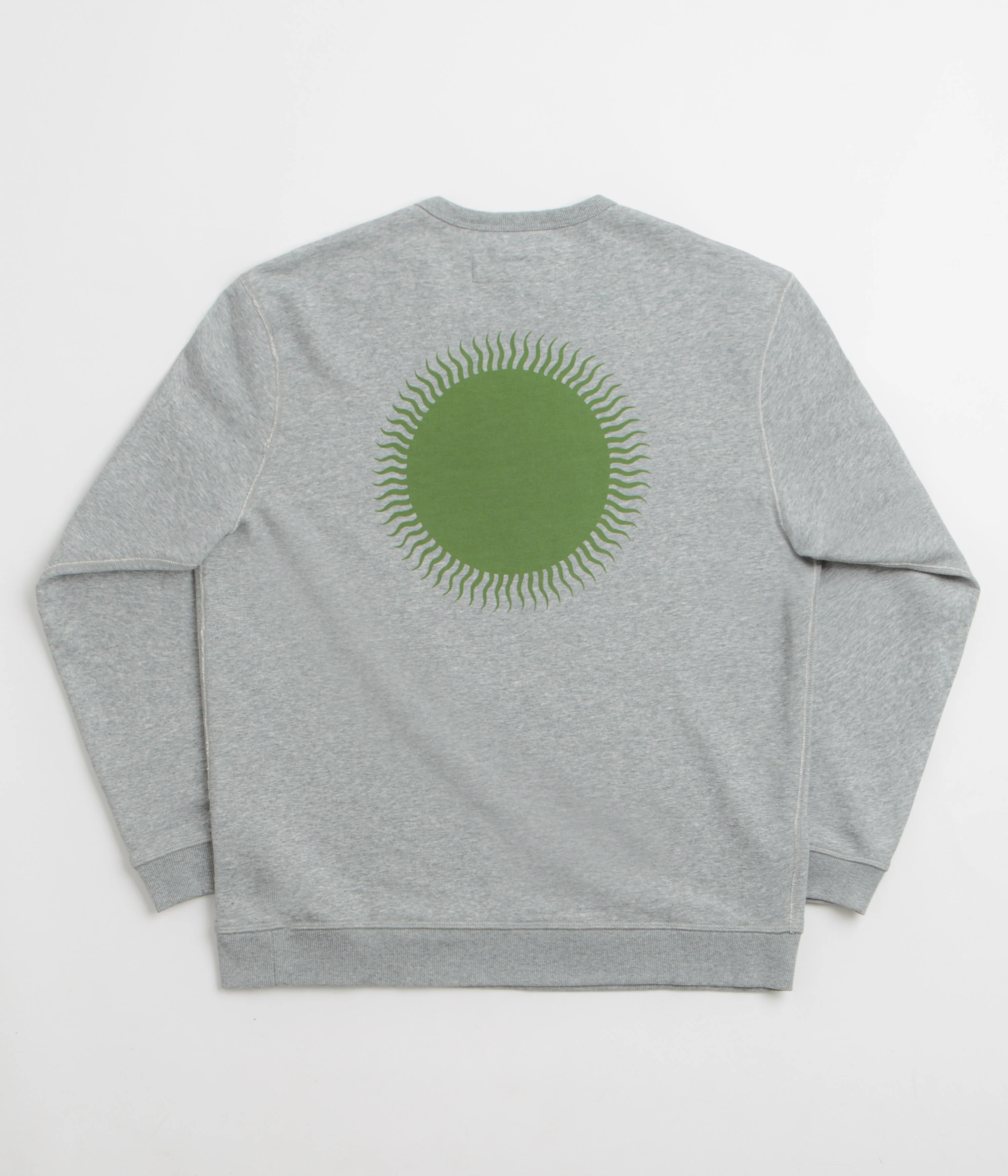 Image of Mollusk Country Sun Crewneck Sweatshirt - Heather Grey